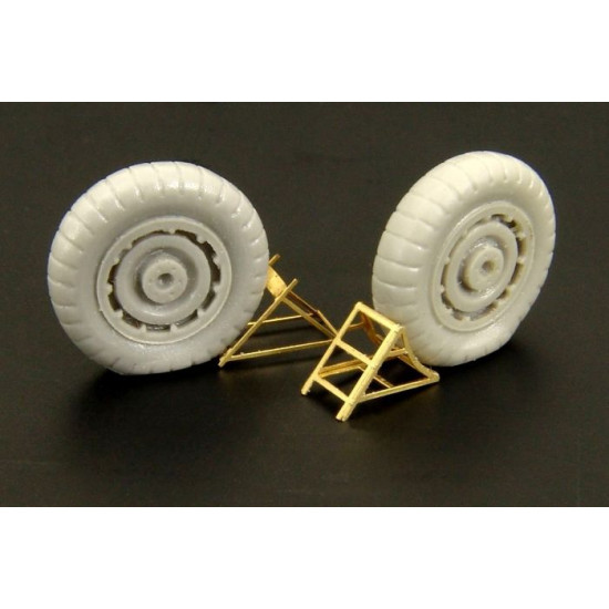 Brengun BRL32013 1/32 Luftwaffe wheel chocks two types PE set for german planes