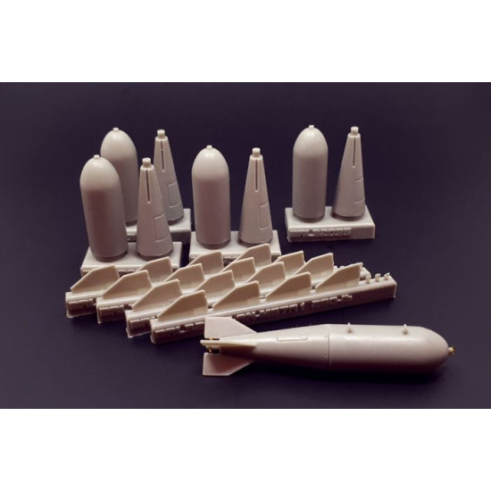 Brengun BRL32035 1/32 US bomb 250-lb AN-M57A1 resin set of US bombs (4pcs)