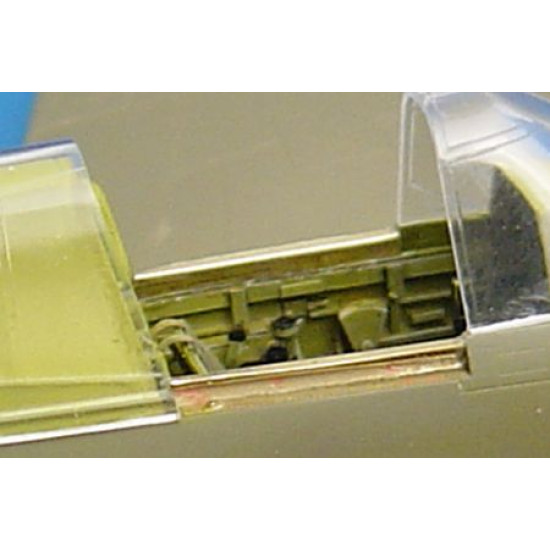 Brengun BRL48014 1/48 P-40 M,N canopy rails PE accessories for Eduard-MAUVE kit