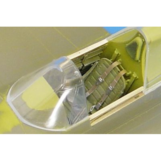 Brengun BRL48014 1/48 P-40 M,N canopy rails PE accessories for Eduard-MAUVE kit