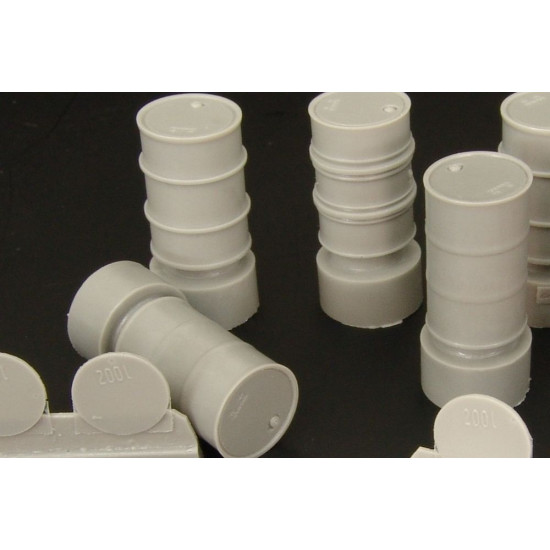 Brengun BRL48020 1/48 Fuel drums ( 3 types) Resin drums 3 types, six pieces
