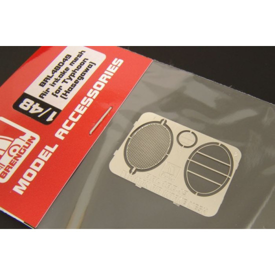 Brengun BRL48049 1/48 Air intake mesh for Typhoon PE set for hasegawa kit Brengun BRL48049 1/48 Air intake mesh for Typhoon PE set for hasegawa kit