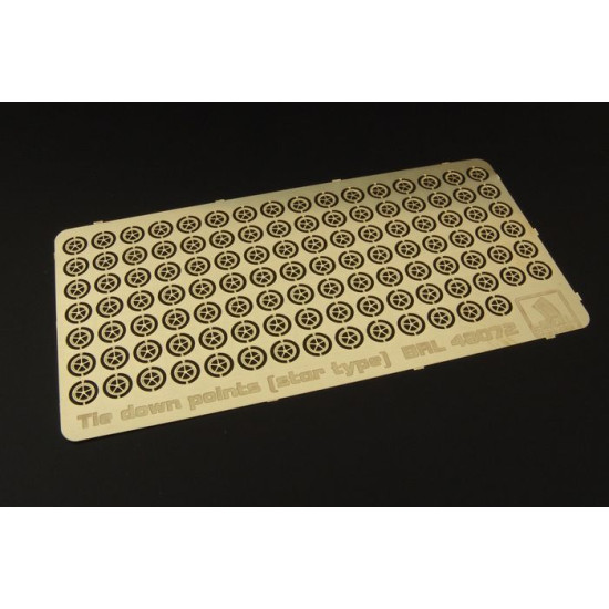 Brengun BRL48072 1/48 Tie down points (star type) US aircraft carrier PE set