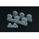 Brengun BRL48096 1/48 Spitfire 3 spoke wheels set (3 types of tires) resin set