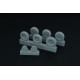 Brengun BRL48096 1/48 Spitfire 3 spoke wheels set (3 types of tires) resin set