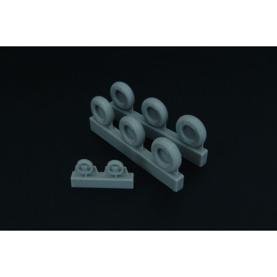 Brengun BRL48097 1/48 Spitfire 4 spoke wheels set (3 types of tires) resin set