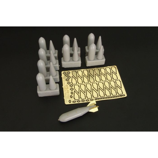 Brengun BRL48102 1/48 US bomb 500-lb AN-M64A1 resin set of U.S. bombs (8pcs)