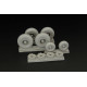 Brengun BRL48106 1/48 C-130 Wheels resin set of wheels