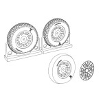 Brengun BRL48113 1/48 F4U Corsair Diamond Thread Wheels set resin