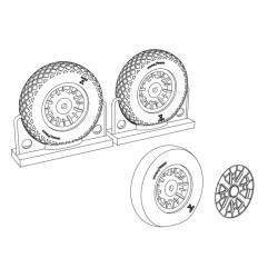 Brengun BRL48113 1/48 F4U Corsair Diamond Thread Wheels set resin Brengun BRL48113 1/48 F4U Corsair Diamond Thread Wheels set resin