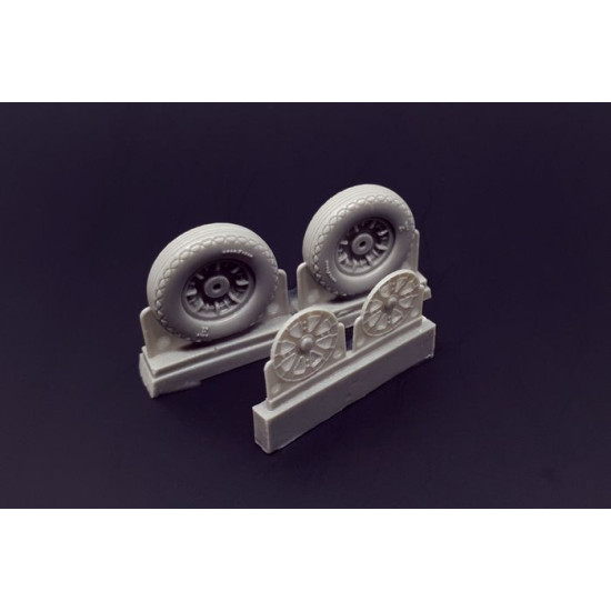 Brengun BRL48116 1/48 F4U Corsair Ribbed-Diamond Thread Wheels set resin