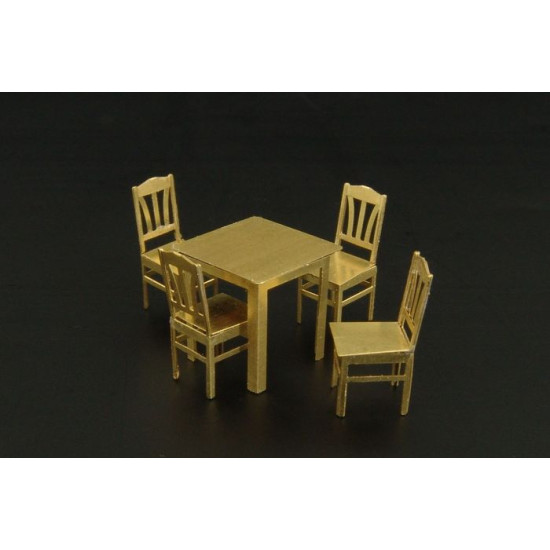 Brengun BRL72013 1/72 Table and chairs PE table and chairs kit