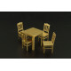 Brengun BRL72013 1/72 Table and chairs PE table and chairs kit