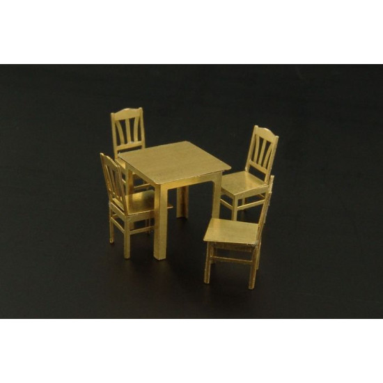 Brengun BRL72013 1/72 Table and chairs PE table and chairs kit