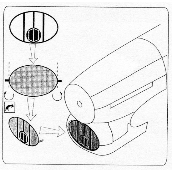 Brengun BRL72018 1/72 Air intake mesh for Typhoon (Academy) PE accessories