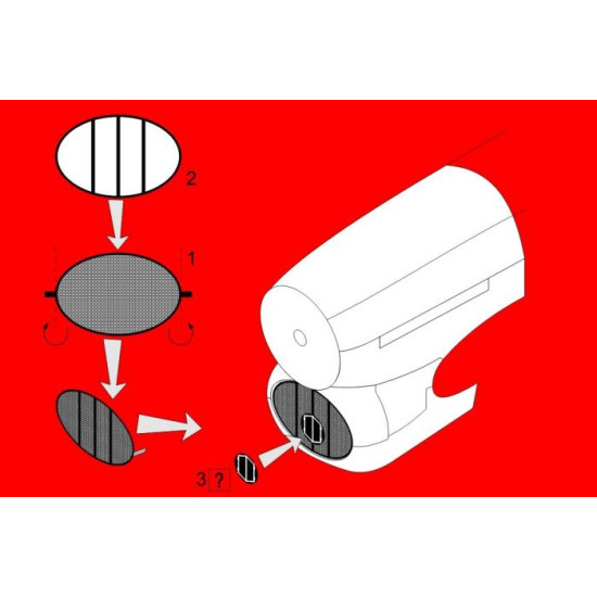 Brengun BRL72058 1/72 Typhoon air intake mesh (Airfix) PE parts for Airfix kit