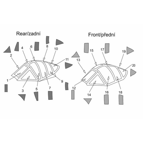 Brengun BRL72159 1/72 Ohka MXY7-K1 KAI (two seat) canopy masks for Brengun kit