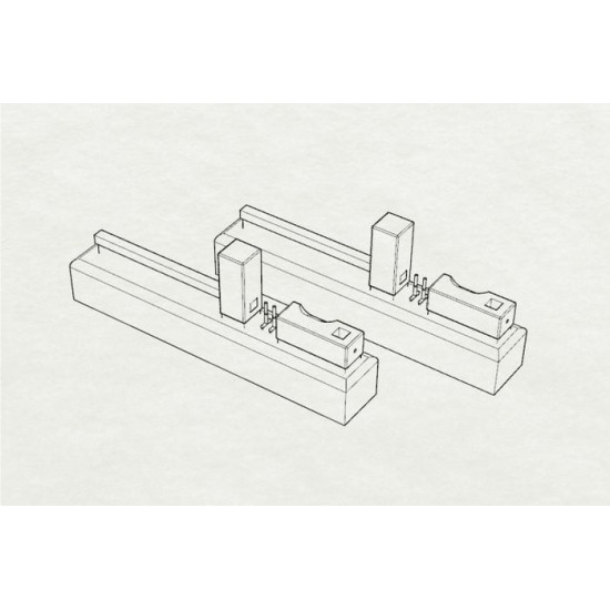 Brengun BRL72162 1/72 WWII U S Navy Wheel chocks resin set of wheel chocks