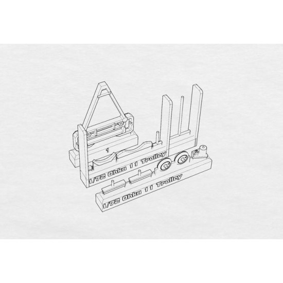 Brengun BRL72177 1/72 Trolley for Ohka model 11 resin kit for Brengun