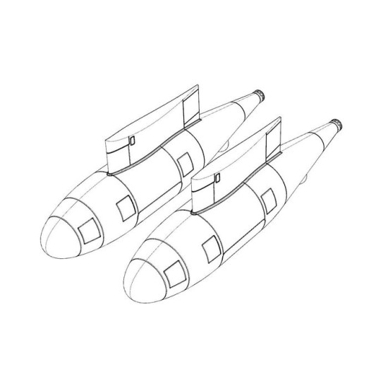 Brengun BRL72223 1/72 Refueling pod KC-130J (2pcs) Resin fuel pods