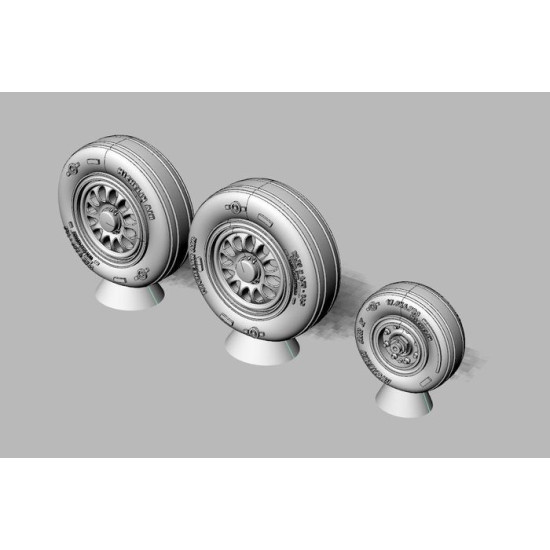 Brengun BRL72236 1/72 F-16 CD wheel Block 40 and later Resin wheels