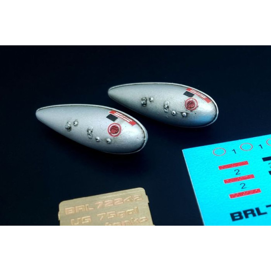 Brengun BRL72242 1/72 US WWII 75 gal fuel tank (2pcs) Resin set of fuel tanks