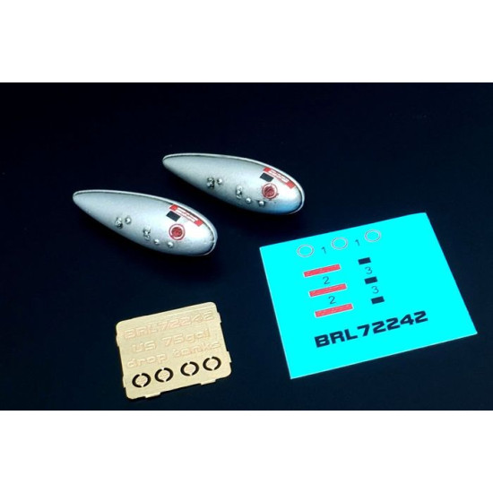 Brengun BRL72242 1/72 US WWII 75 gal fuel tank (2pcs) Resin set of fuel tanks