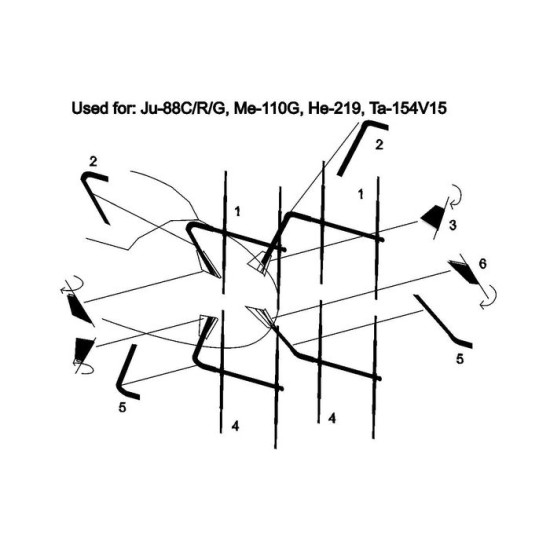 Brengun BRL72257 1/72 FUG-220 Lichtenstein PE set of german radar antene