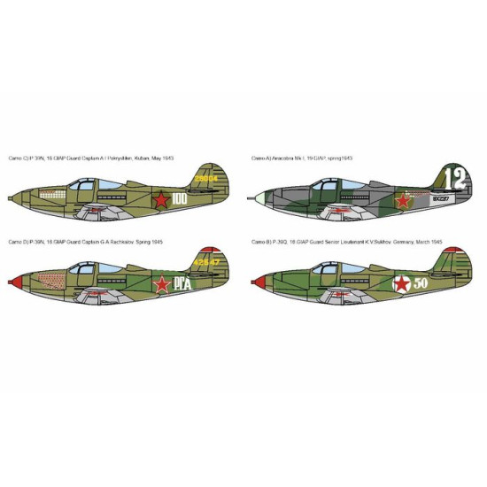 Brengun BRP144016 1/144 P-39 Airacobra „Red Stars“ plastic construction kit