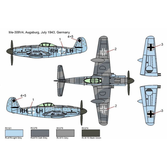 Brengun BRP144017 1/144 Me-309 V4 plastic construction kit