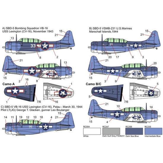 Brengun BRP144019 1/144 SBD-5 Dauntless „Pacific theatre“ Plastic injection kit