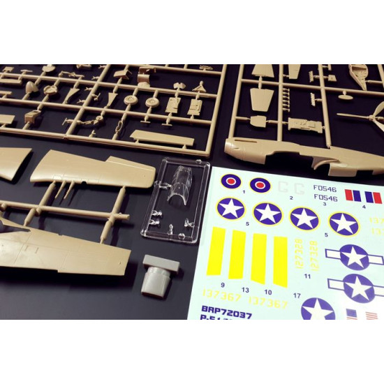 Brengun BRP72037 1/72 P-51- Mustang Ia plastic construction kit