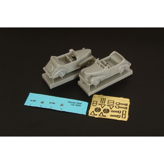 Brengun BRS144039 1/144 German Staff Car Cabrio resin kit 2pcs