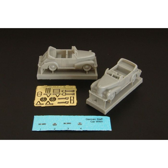 Brengun BRS144039 1/144 German Staff Car Cabrio resin kit 2pcs