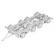 Brengun BRS144047 1/144 Culemeyer four axles resin kit of german heavy trailer