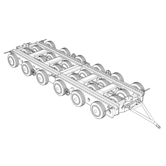 Brengun BRS144048 1/144 Culemeyer 80ton resin kit of german heavy trailer