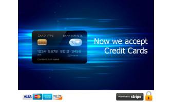 Now we accept Credit Cards