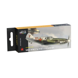 Arcus 1005 Enamel paints set Mid-WW2 Soviet Fighters 6 colors in set