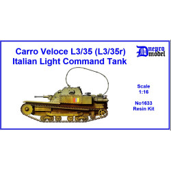 Dnepro Model 1633 1/16 Carro Veloce L3 35 L3 35r Italian Light Command Tank Wwii