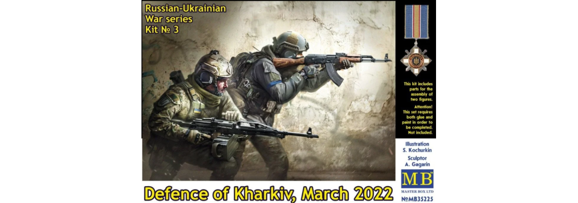 Master Box 35225 - 1/35 - Russian-Ukrainian War Series: Honouring the Defenders of Kharkiv with Figure Model Kits