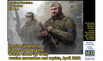 Master Box 35226 1/35 Russian-Ukrainian War Series, Kit № 4: Depicting the Bravery of Territorial Defence Forces of Ukraine Against Russian Invaders in Bucha, April 2022