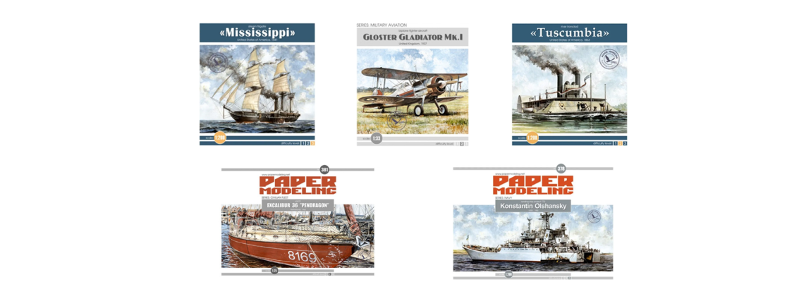 OREL Paper Model Kits: New Arrivals of Airplanes and Ships in Various Scales