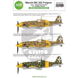 Ask D32070 1/32 Macchi Mc.202 Folgore Part 1 Regia Aeronautica 21 Gruppo Caccia