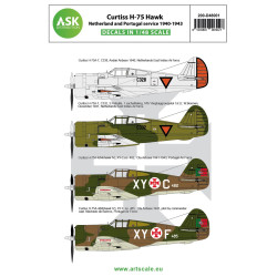 Ask D48001 1/48 Curtiss H-75 Hawk Netherland And Portugal Service 1940-1943