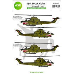 Ask D48031 1/48 Bell Ah-1g Cobra Kentaur 3th Aviation Helicopter Cavalry Part 2
