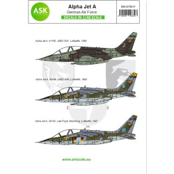 Ask D72017 1/72 Decal For Alpha Jet A Bundeswehr German Air Force