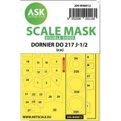 Ask M48012 1/48 Double-sided Painting Mask For Dornier Do 217j-1/2 For Icm