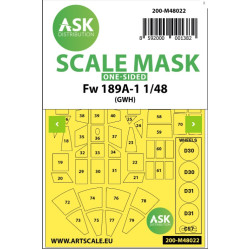 Ask M48022 1/48 Double-sided Painting Mask For Focke Wulf Fw 189 For Great Wall Hobby