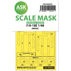 Ask M48025 1/48 Double-sided Painting Mask For F/A-18e Mask For Meng