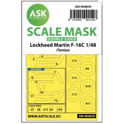Ask M48029 1/48 Double-sided Painting Mask F-16c For Tamiya